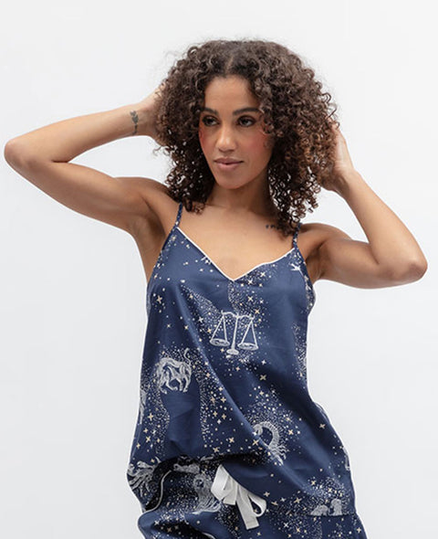 Celestial Nights Womens Zodiac Print Cami
