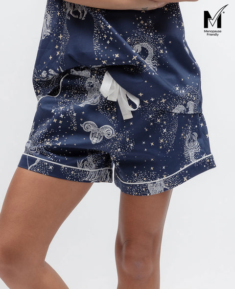 Celestial Nights Womens Zodiac Print Shorts