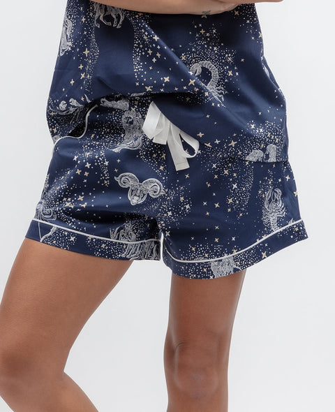 Celestial Nights Womens Zodiac Print Shorts