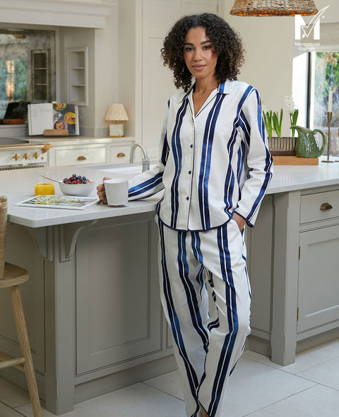 Celestial Nights Womens Printed Stripe Pyjama Set