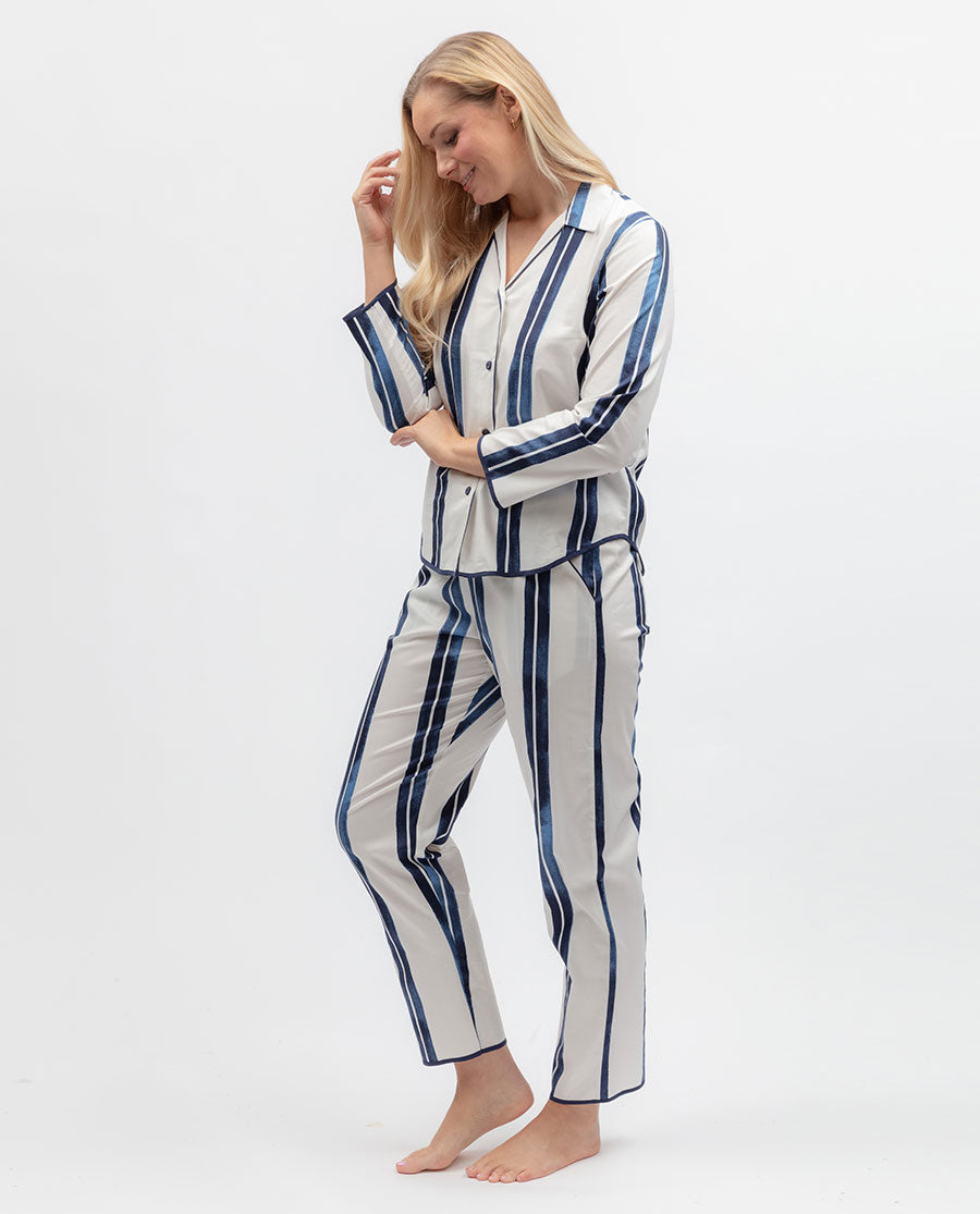 Celestial Nights Womens Printed Stripe Pyjama Set