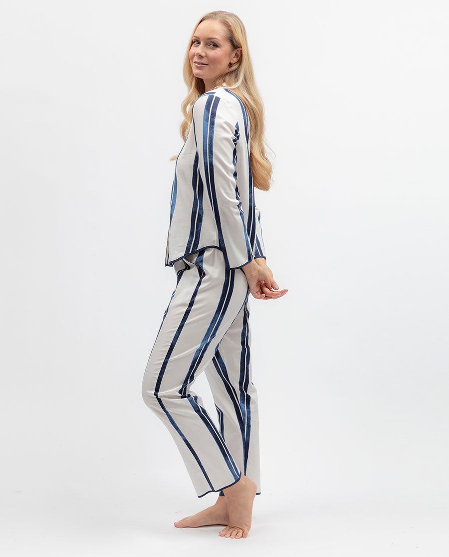 Celestial Nights Womens Printed Stripe Pyjama Set