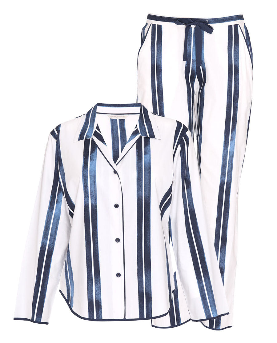 Celestial Nights Womens Printed Stripe Pyjama Set