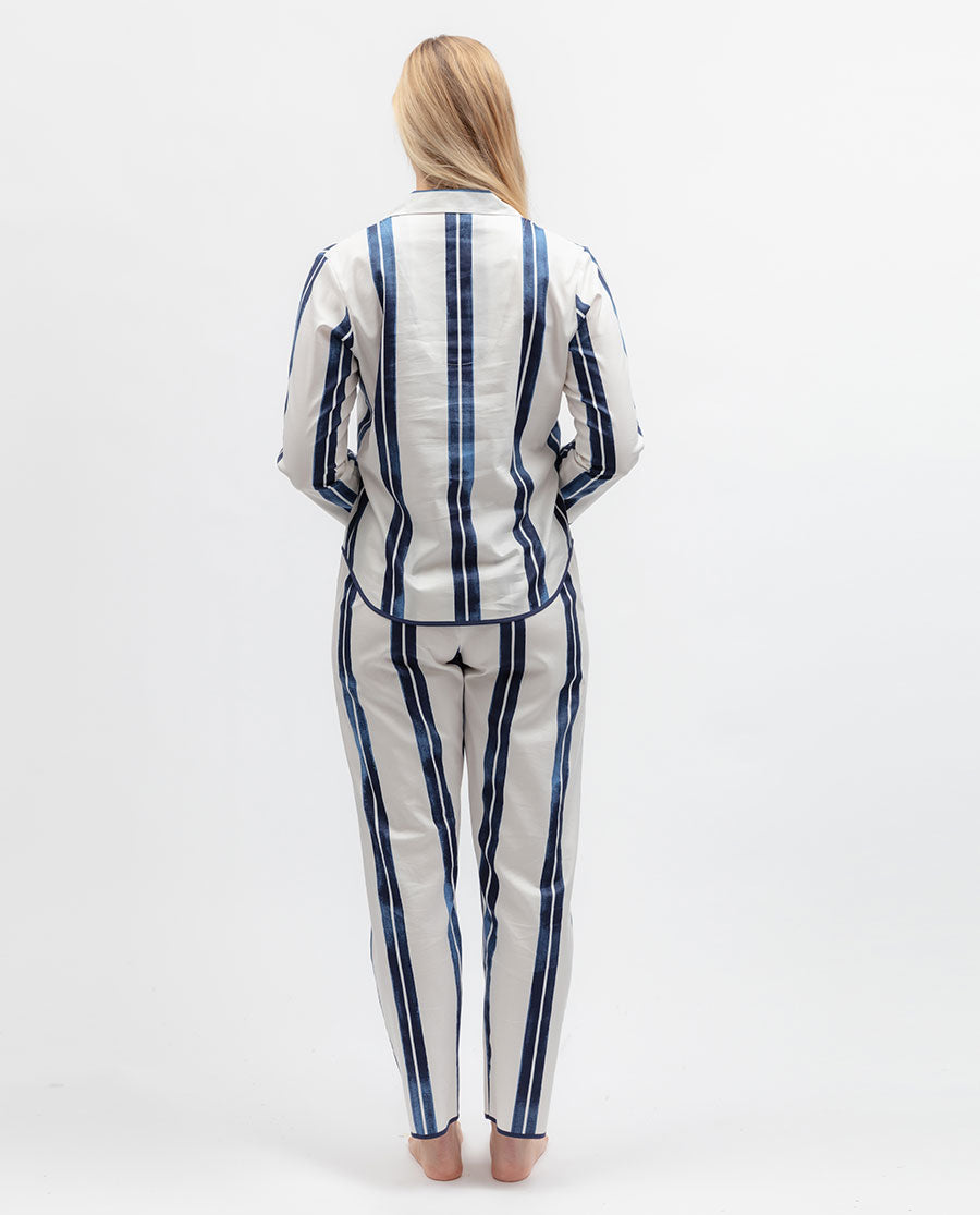 Celestial Nights Womens Printed Stripe Pyjama Top