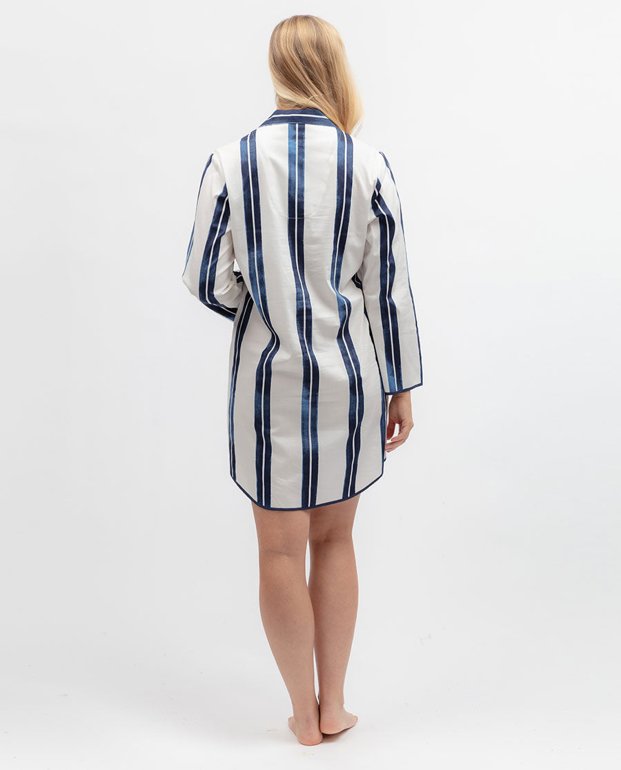 Celestial Nights Womens Printed Stripe Nightshirt