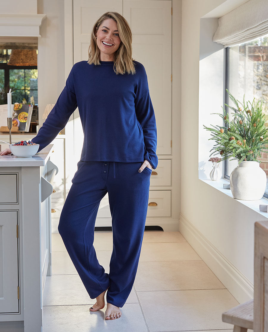 Celestial Nights Womens Slouch Ribbed Jersey Pyjama Set