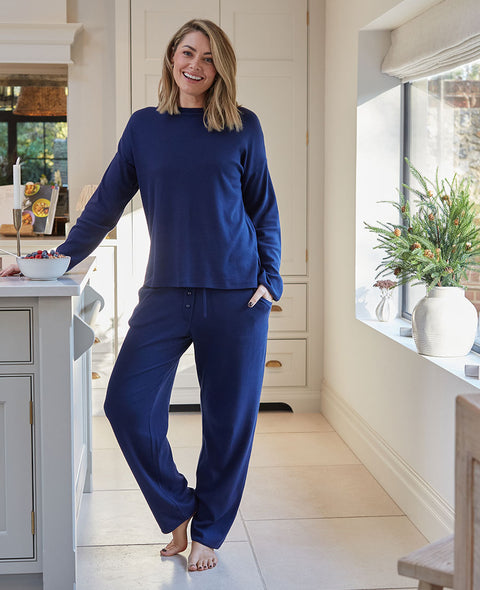 Celestial Nights Womens Slouch Ribbed Jersey Pyjama Set