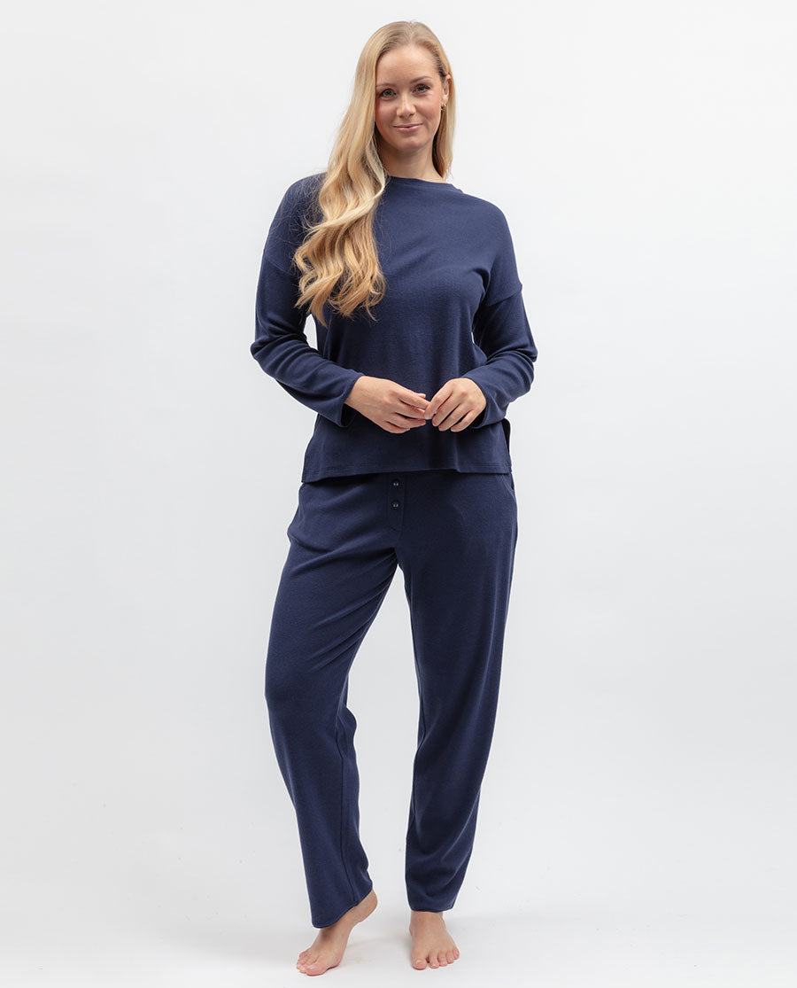 Celestial Nights Womens Slouch Ribbed Jersey Pyjama Set
