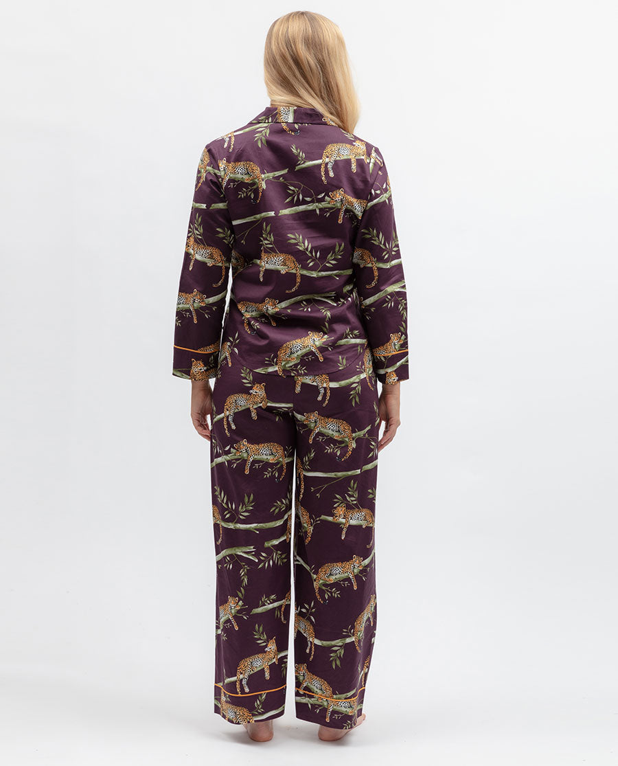 Wild Slumber Womens Leopard Print Pyjama Top