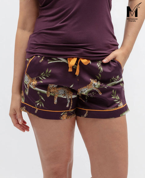 Wild Slumber Womens Leopard Print Shorts