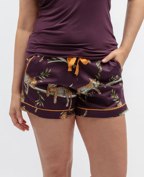 Wild Slumber Womens Leopard Print Shorts