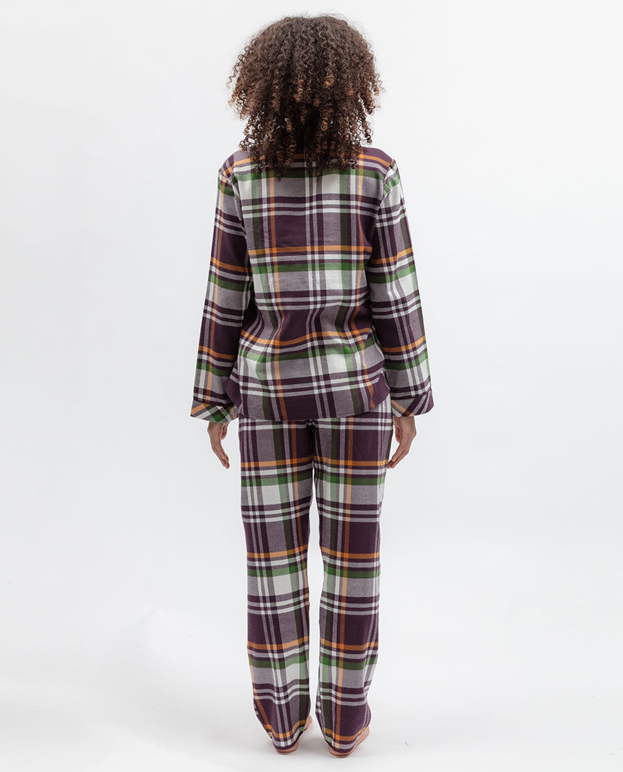 Wild Slumber Womens Lightly Brushed Check Pyjama Set