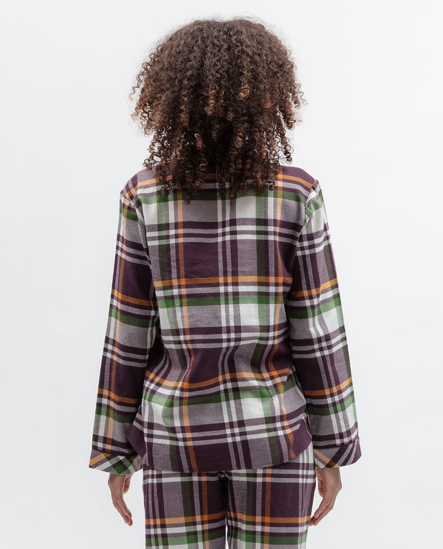 Wild Slumber Womens Lightly Brushed Check Pyjama Top