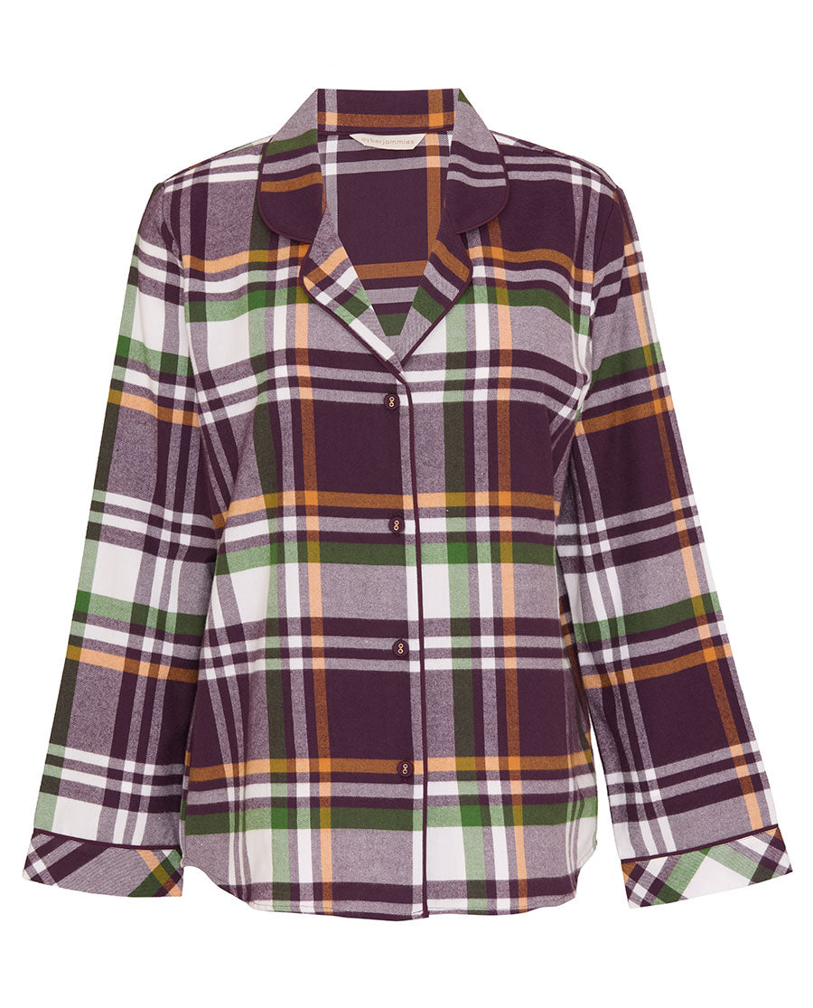 Wild Slumber Womens Lightly Brushed Check Pyjama Top