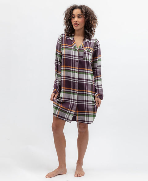 Wild Slumber Womens Lightly Brushed Check Nightshirt