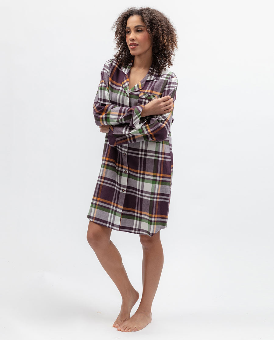 Wild Slumber Womens Lightly Brushed Check Nightshirt