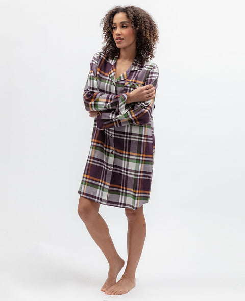 Wild Slumber Womens Lightly Brushed Check Nightshirt