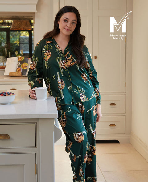 Ember Womens Sloth Print Pyjama Set