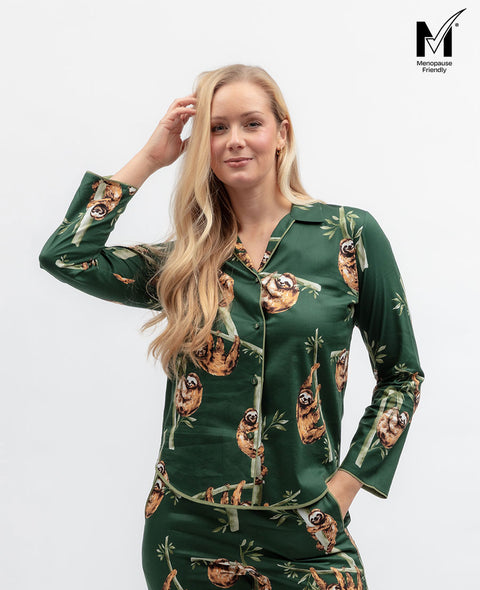 Ember Womens Sloth Print Pyjama Top