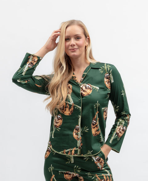 Ember Womens Sloth Print Pyjama Top