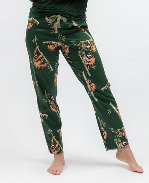 Ember Womens Sloth Print Pyjama Bottoms