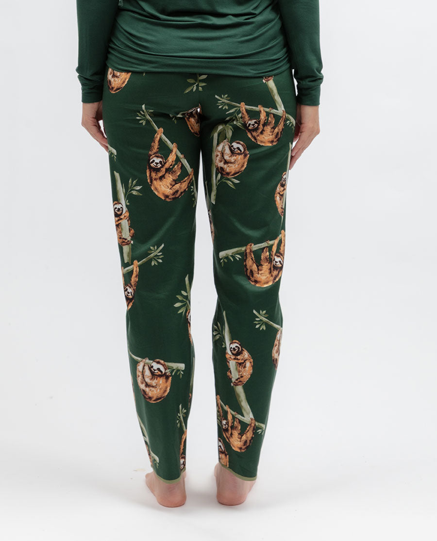 Ember Womens Sloth Print Pyjama Bottoms