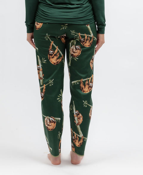 Ember Womens Sloth Print Pyjama Bottoms