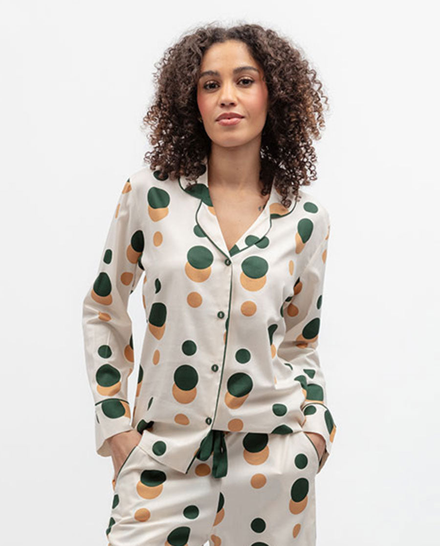 Ember Womens Spot Print Pyjama Top