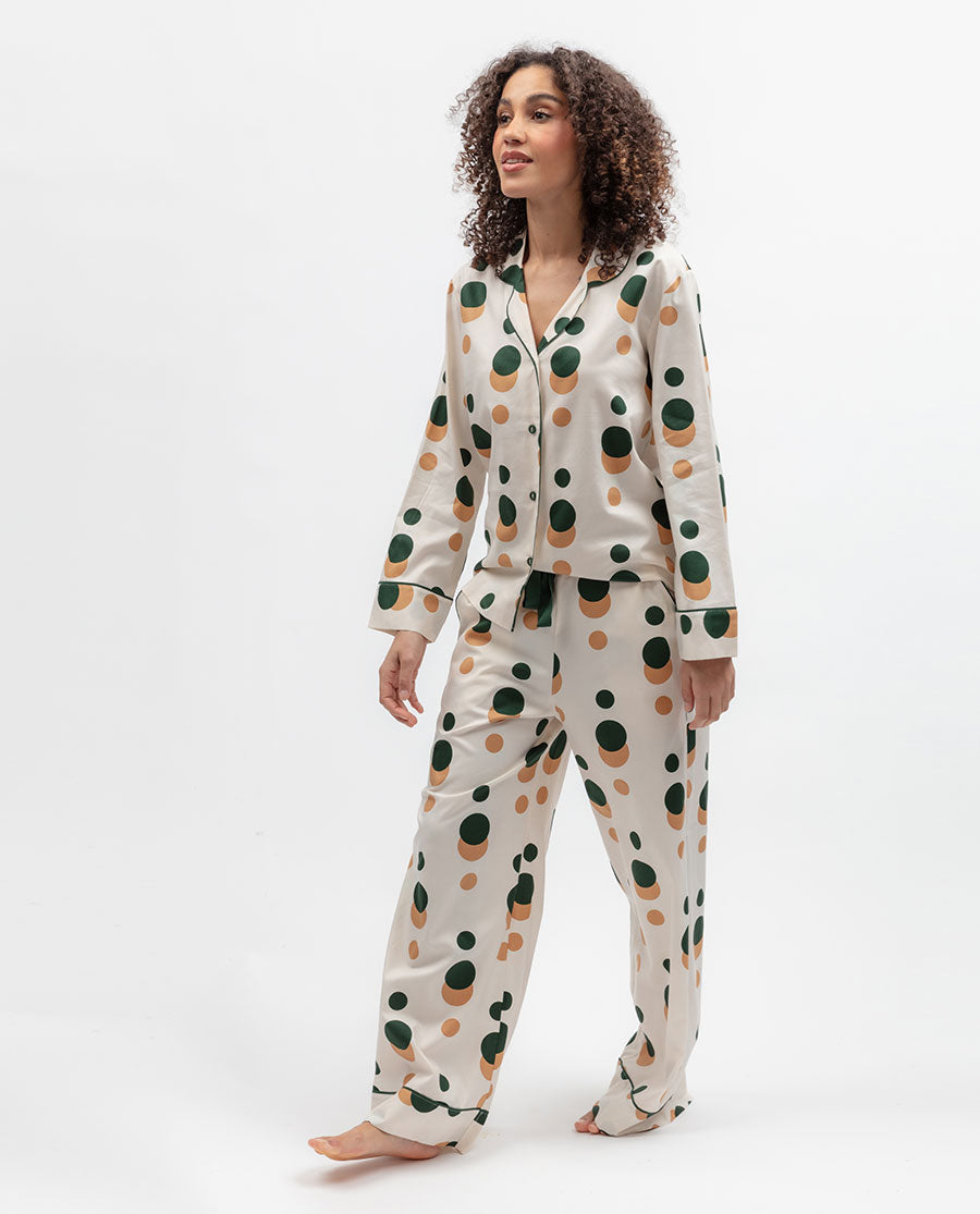 Womens Spot Print Pyjama Top