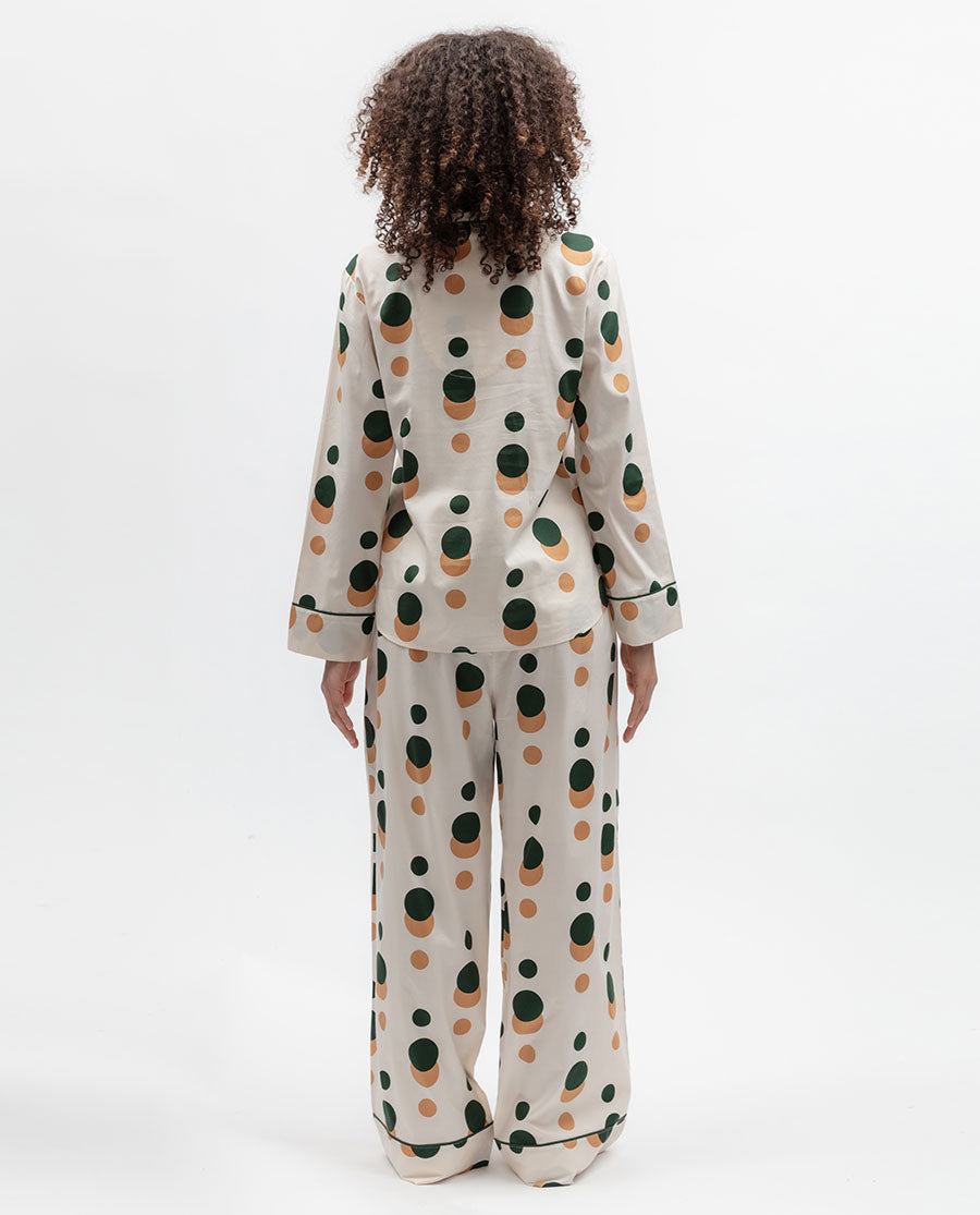 Womens Spot Print Pyjama Top