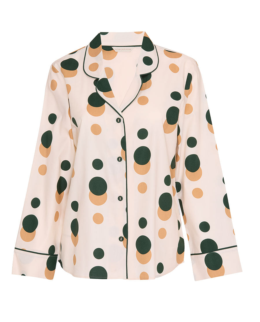 Womens Spot Print Pyjama Top