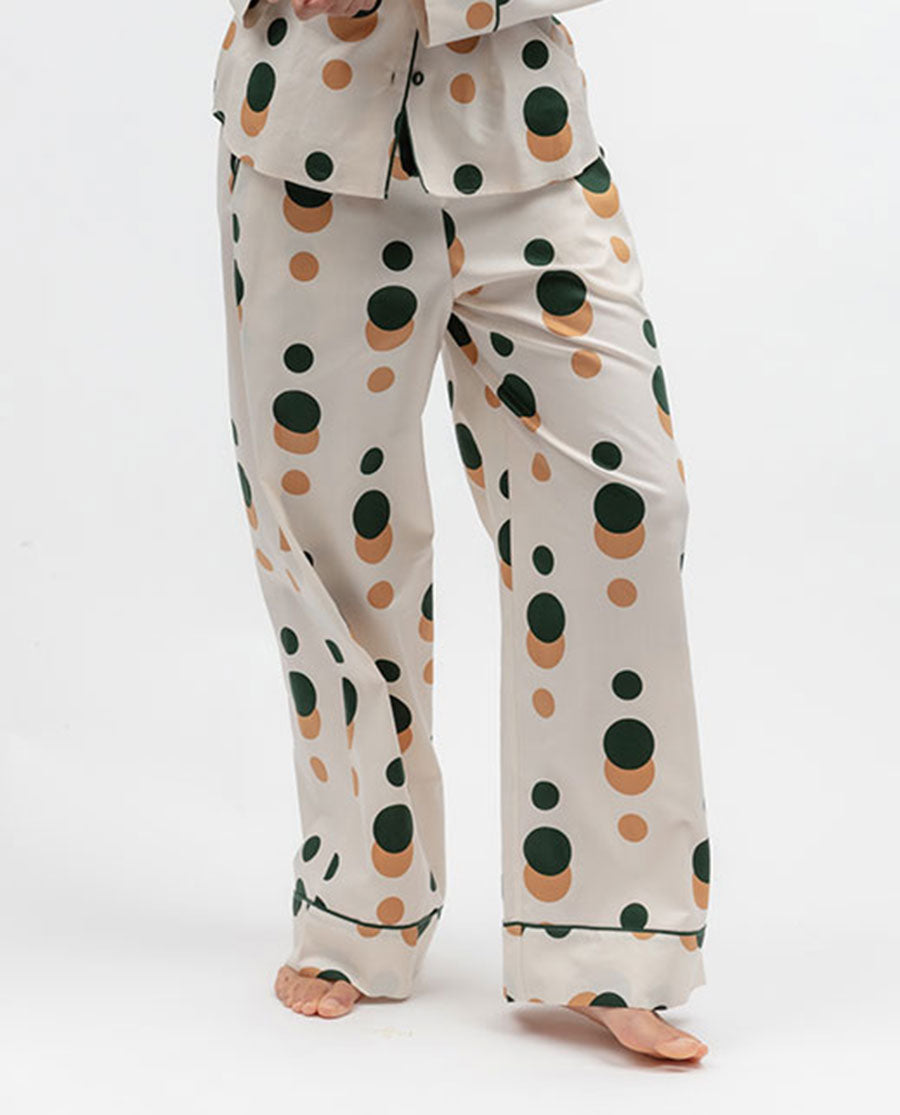 Ember Womens Spot Print Wide Leg Pyjama Bottoms