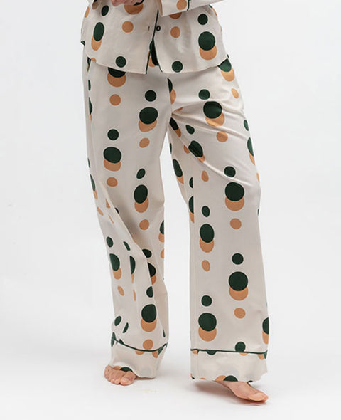 Ember Womens Spot Print Wide Leg Pyjama Bottoms