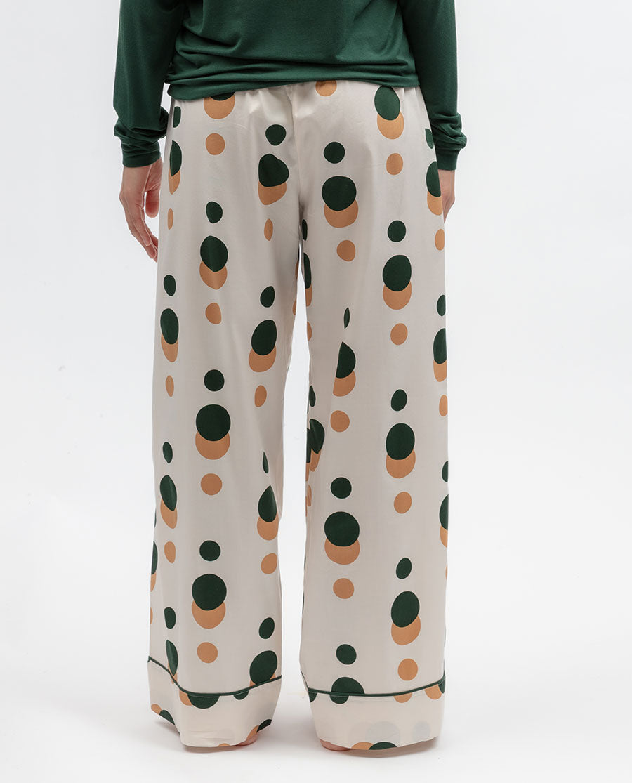 Ember Womens Spot Print Wide Leg Pyjama Bottoms