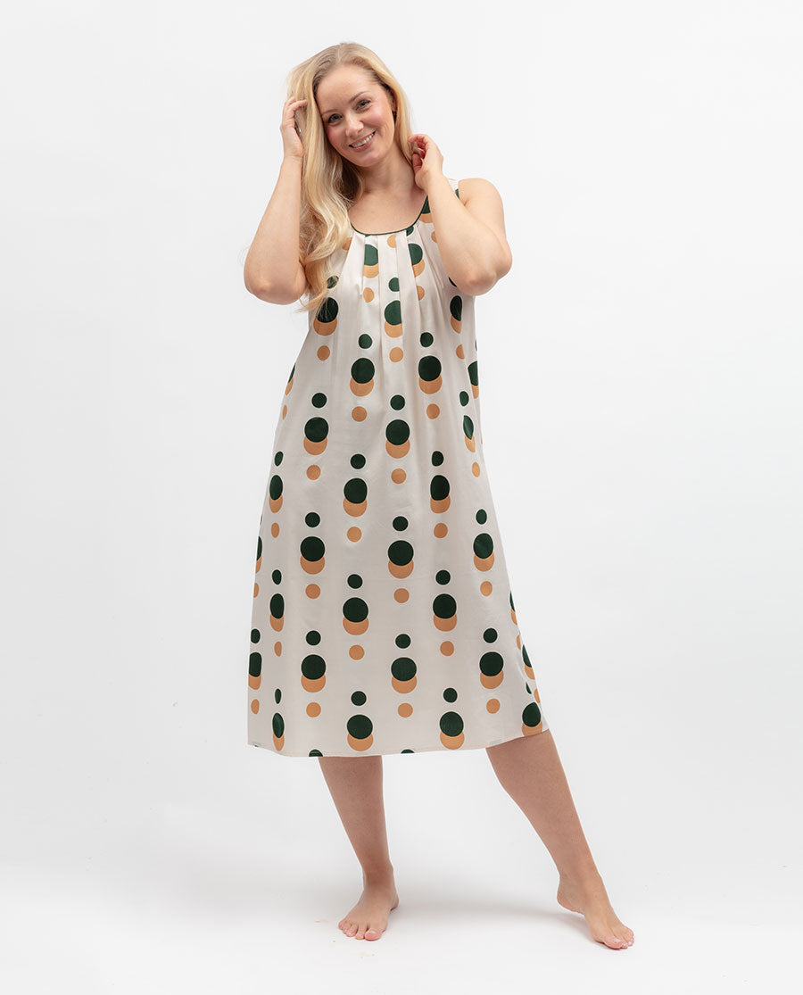 Ember Womens Spot Print Long Nightdress