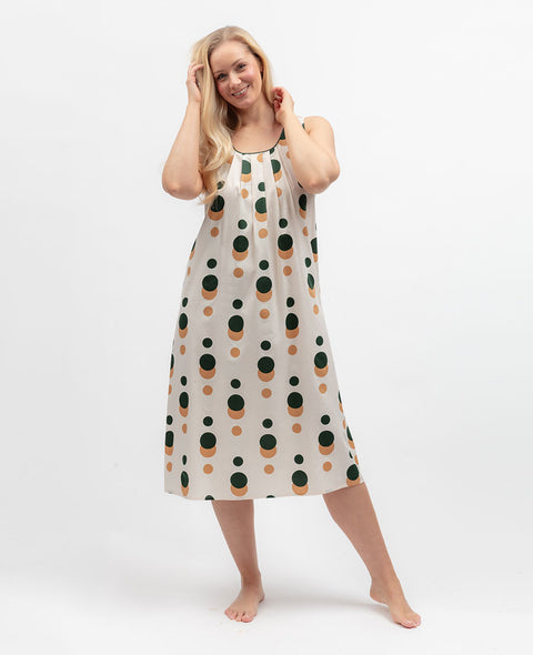 Ember Womens Spot Print Long Nightdress