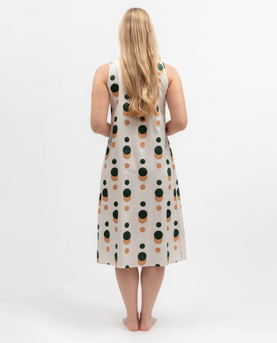 Womens Spot Print Long Nightdress