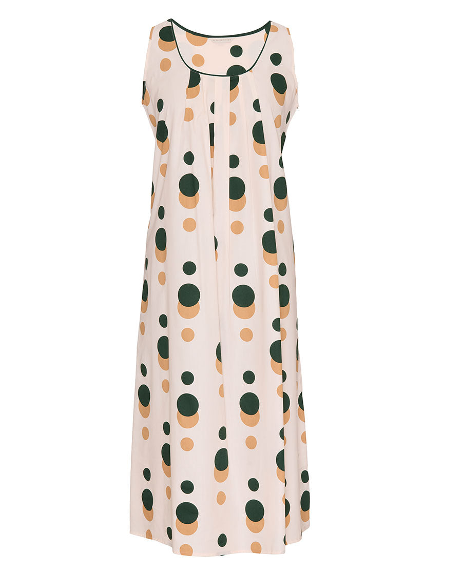 Womens Spot Print Long Nightdress