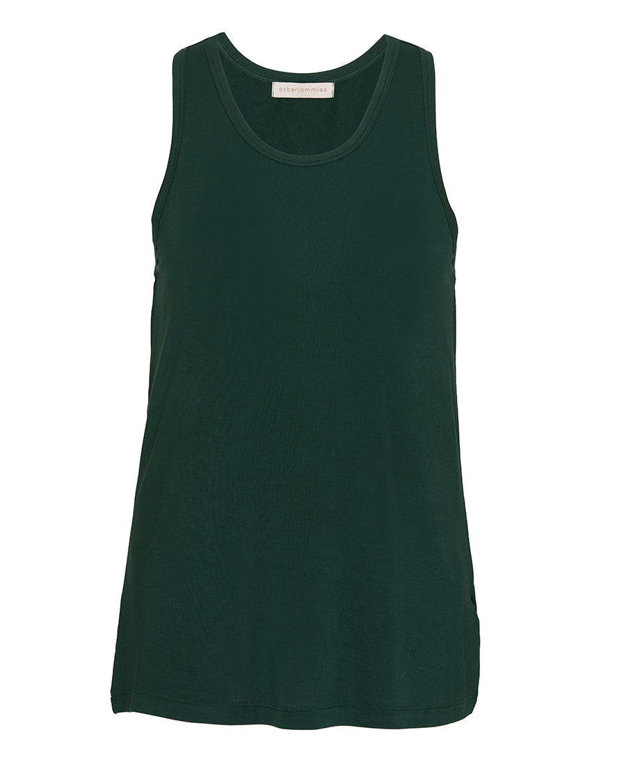 Womens Green Jersey Vest