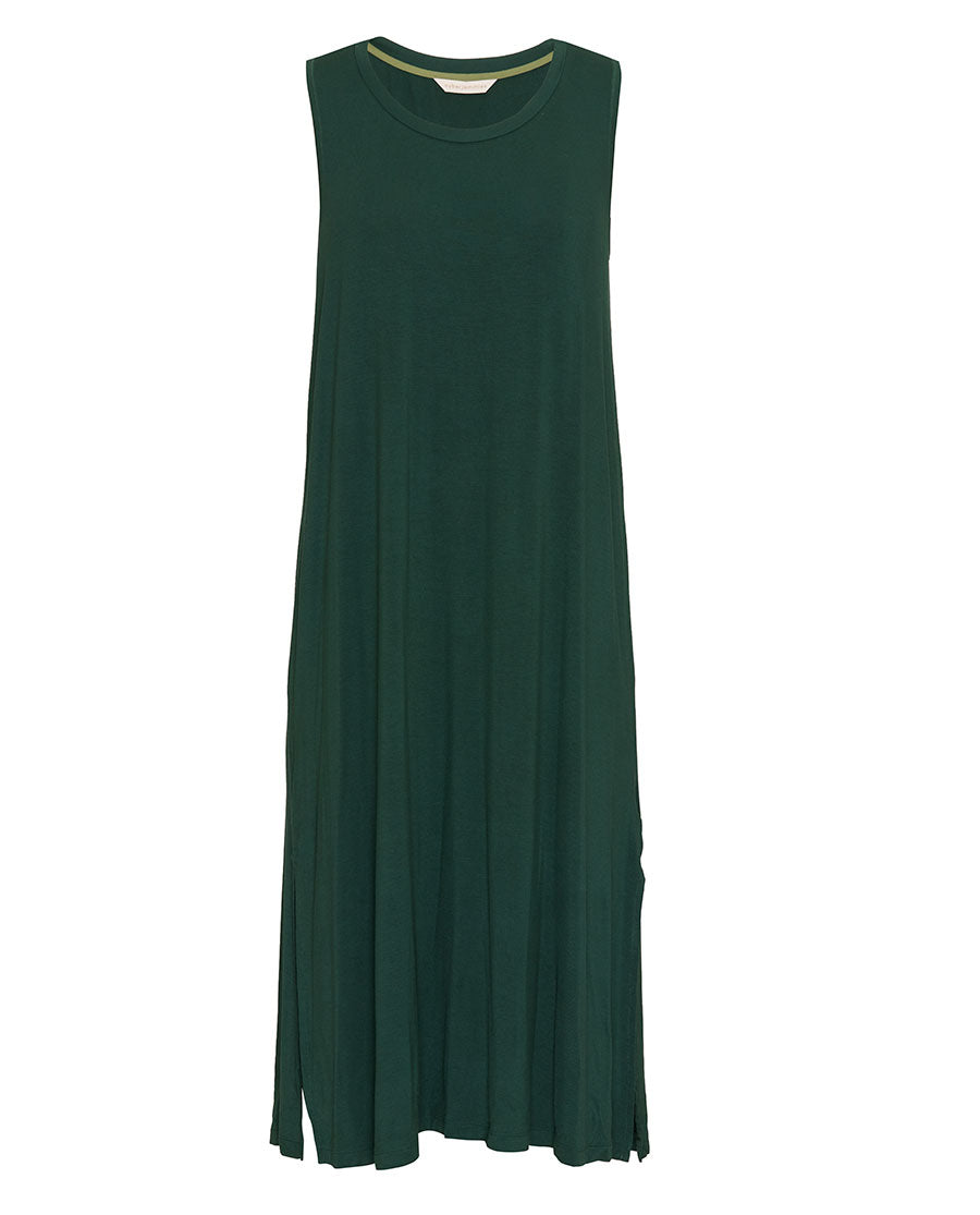Womens Green Jersey Long Nightdress