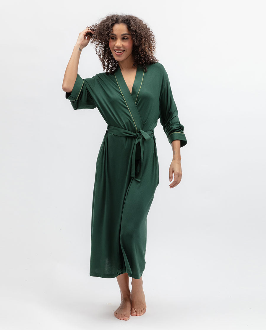 Ember Womens Jersey Long Dressing Gown