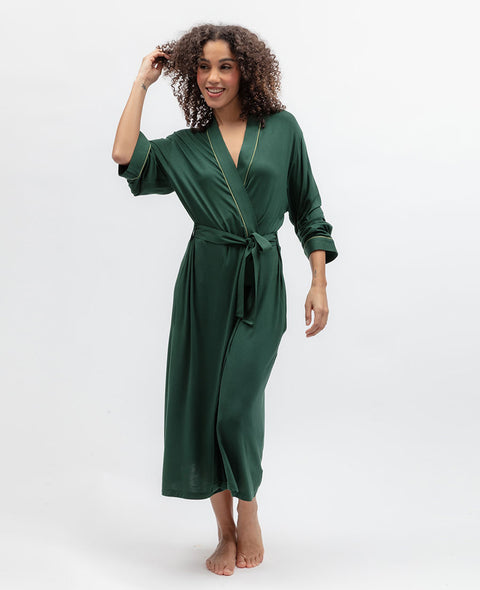 Ember Womens Jersey Long Dressing Gown
