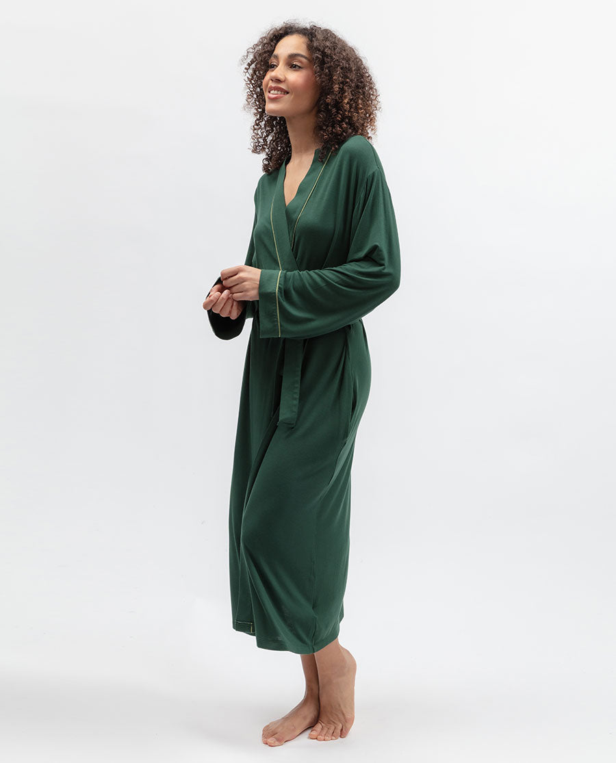 Ember Womens Jersey Long Dressing Gown