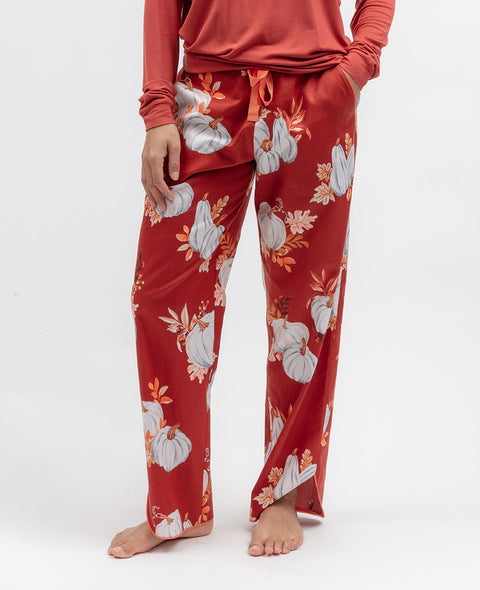 Pumpkin Spice Womens Pumpkin Print Pyjama Bottoms