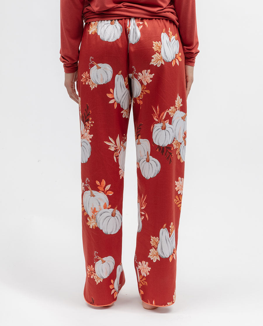 Pumpkin Spice Womens Pumpkin Print Pyjama Bottoms