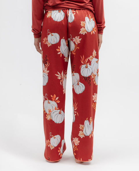 Pumpkin Spice Womens Pumpkin Print Pyjama Bottoms