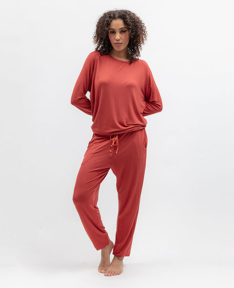 Pumpkin Spice Womens Slouch Jersey Pyjama Set