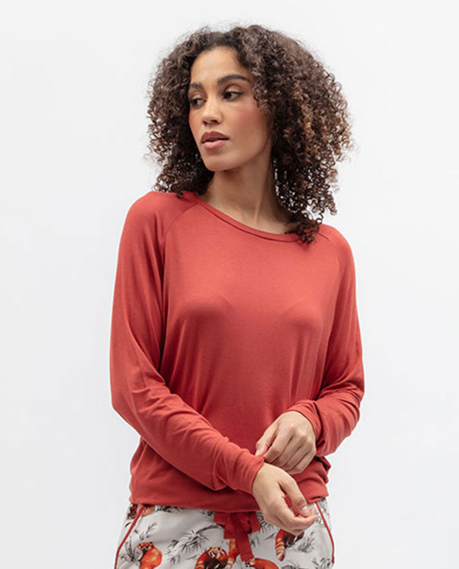 Pumpkin Spice Womens Slouch Jersey Pyjama Top