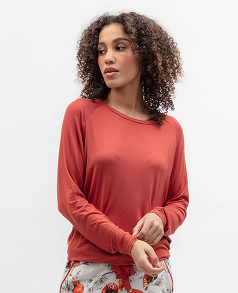 Pumpkin Spice Womens Slouch Jersey Pyjama Top
