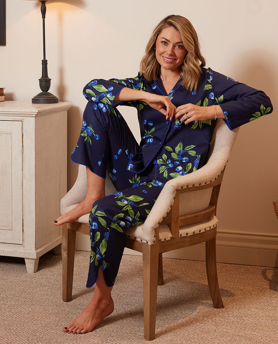 Midnight Berry Womens Fruit Print Pyjama Set
